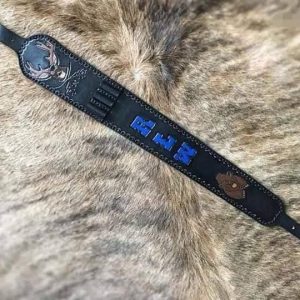 Handcrafted custom leather rifle sling designed for comfort and style