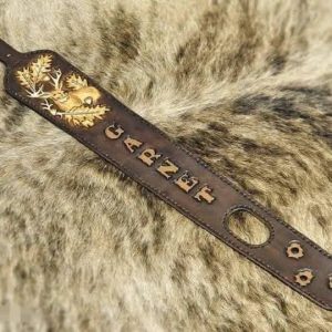 Handcrafted custom leather rifle sling designed for comfort and style